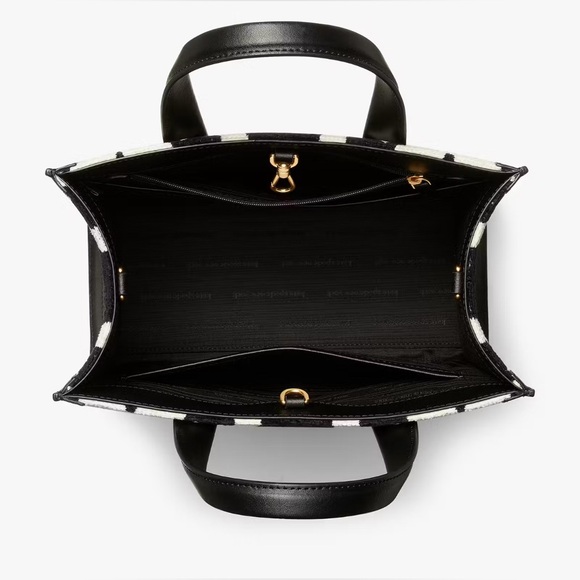 NWT💃Kate Spade Spade Flower Monogram Manhattan Chenille Small Tote Purse - Picture 3 of 12